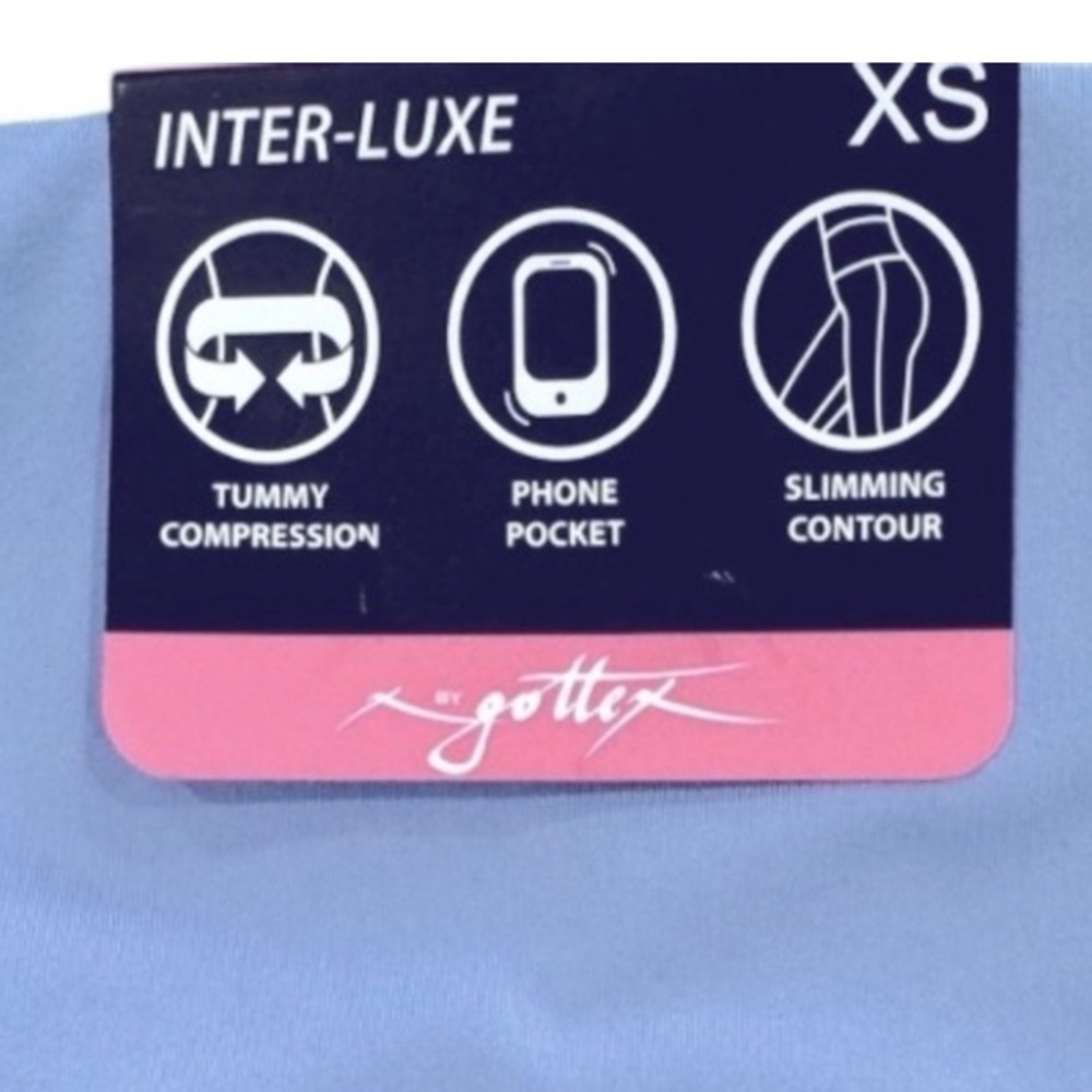 GOTTEX Stretchy Soft Slimming Tummy Compression Leggings With Pockets NWT XS - Picture 5 of 5